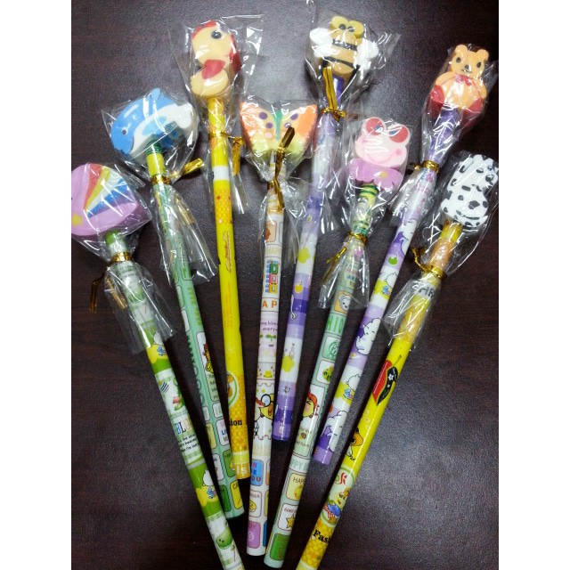 

Pensil serut gratis penghapus lucu / fancy pencil