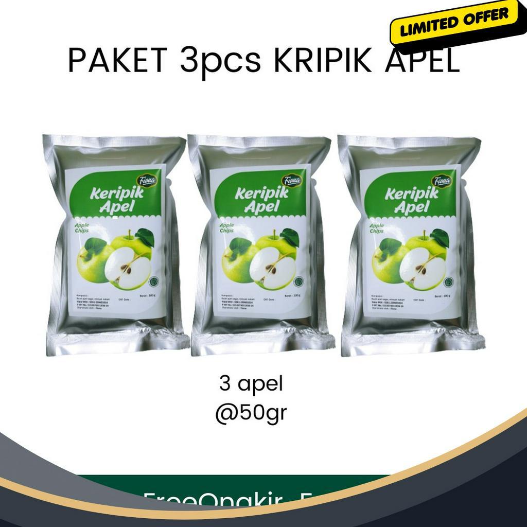 

MURAHMERIAH BARU Fiona Paket Hemat Keripik Kripik Buah Apel 3pcs