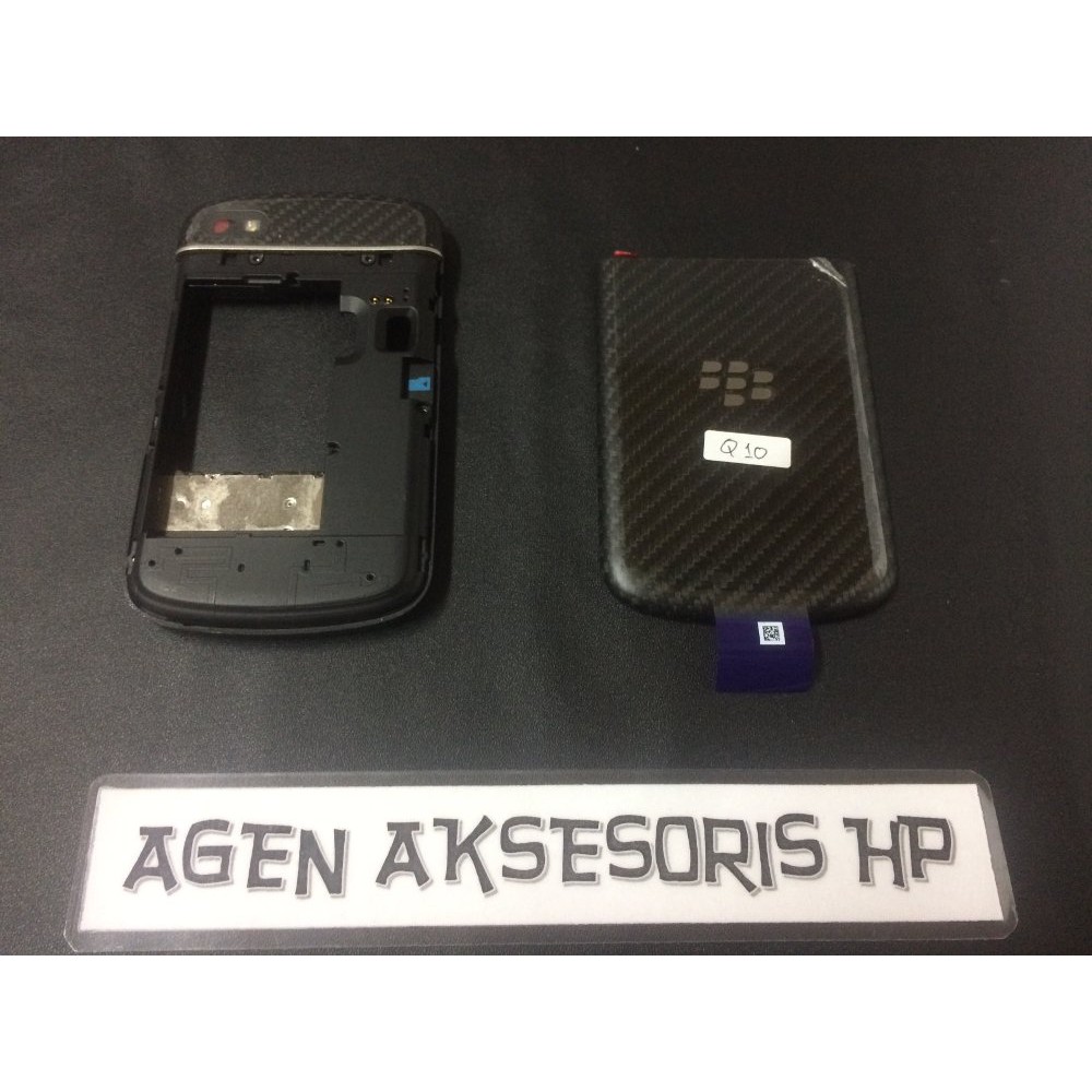 Casing Fullset BB Q10 BlackBerry Housing Bezel Tulangan Tombol