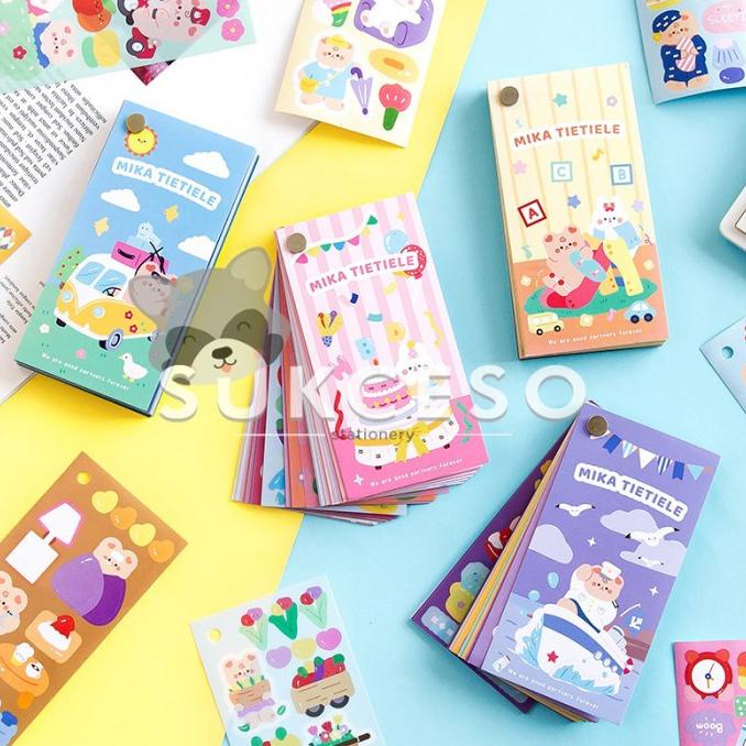 

(BISA COD) Mika Sweet Bear Sticker Book / Stickers Stiker Book Set Gambar Lucu GRATIS ONGKIR Kode 1094