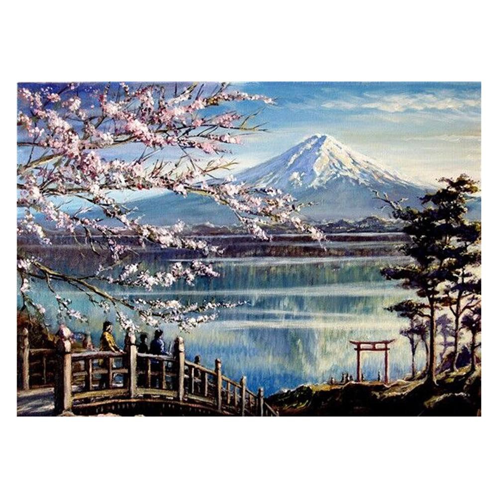 Diy Lukisan Diamond 5d Dengan Gambar Bunga Sakura Untuk Hiasan