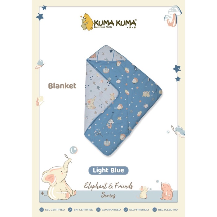 Kuma Kuma Blanket - Elephant &amp; Friends Series