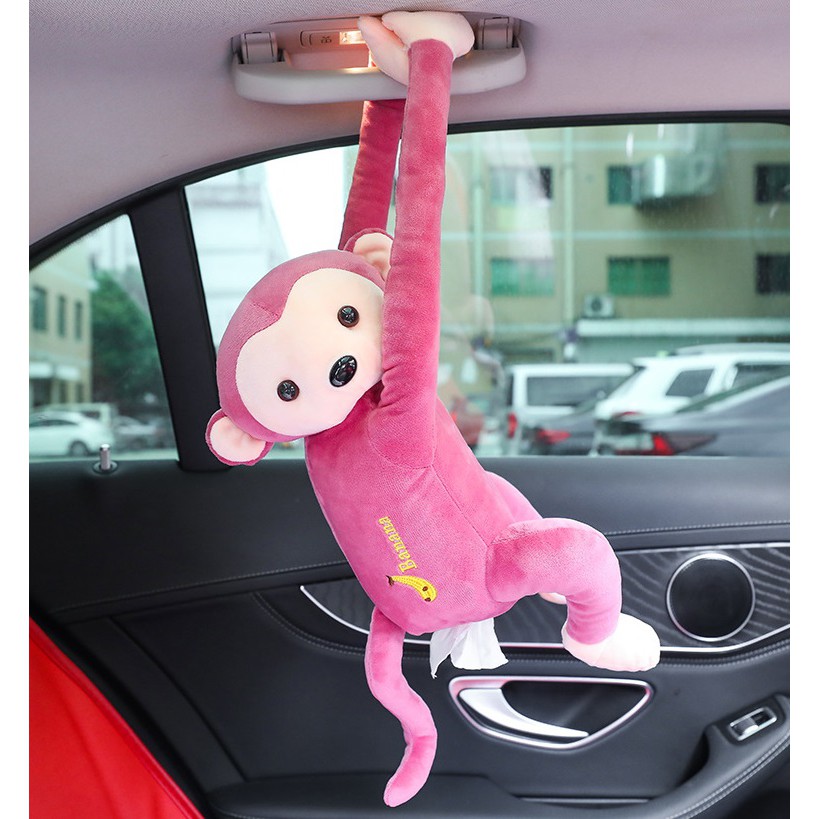 NEW WHOLE MONKEY Monyet Kotak Tempat Sarung Tisu Gantung Belakang Jok Mobil Arm Rest Tissue Holder