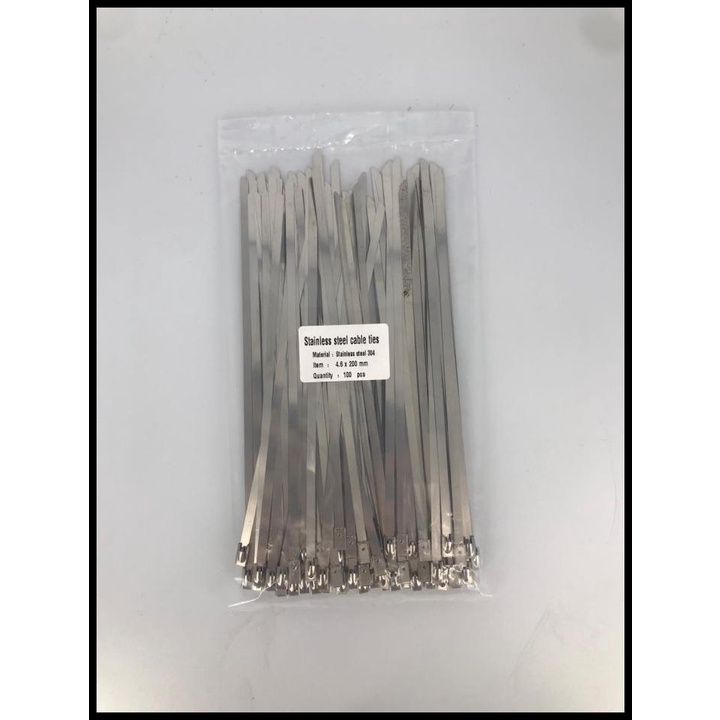

BEST SELLER !!! 4.6* 200 STAINLESS STEEL KABEL TIES/CABLE TIE/KABEL TIE/DASI KABEL TERLARIS