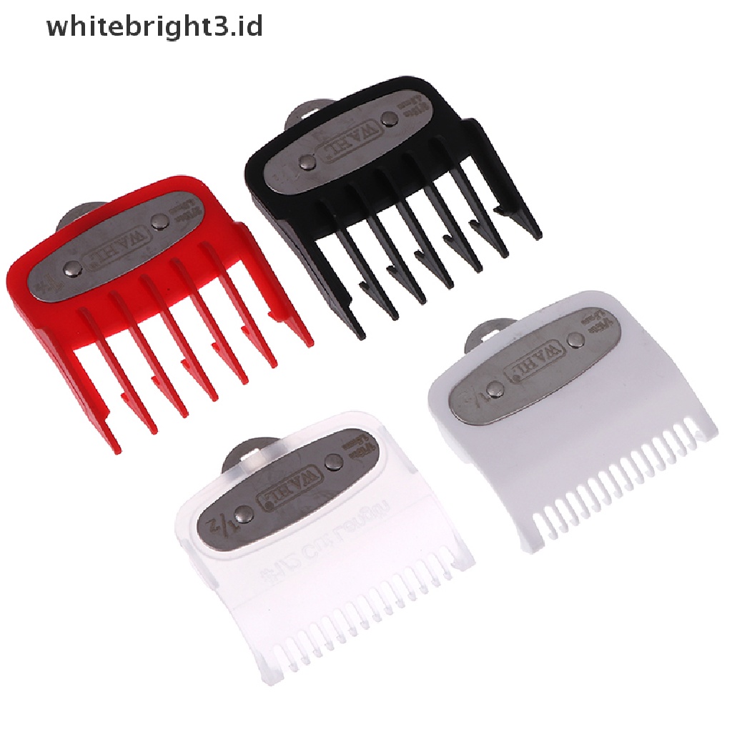 (whitebright3.id) Set Sisir Panduan Ukuran 1.5mm + 4.5mm + Holder Metal Untuk Clipper