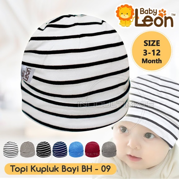 Baby Leon Topi Bayi Casual - Kupluk Bayi Newborn