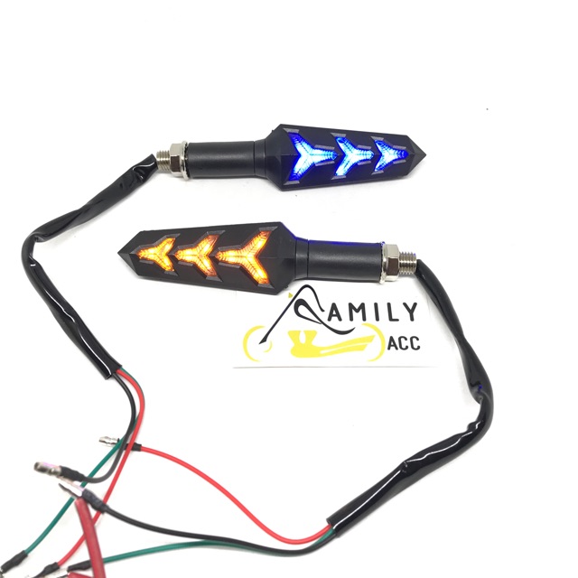 Lampu Sen Sein LED Running Model Panah Motor Universal