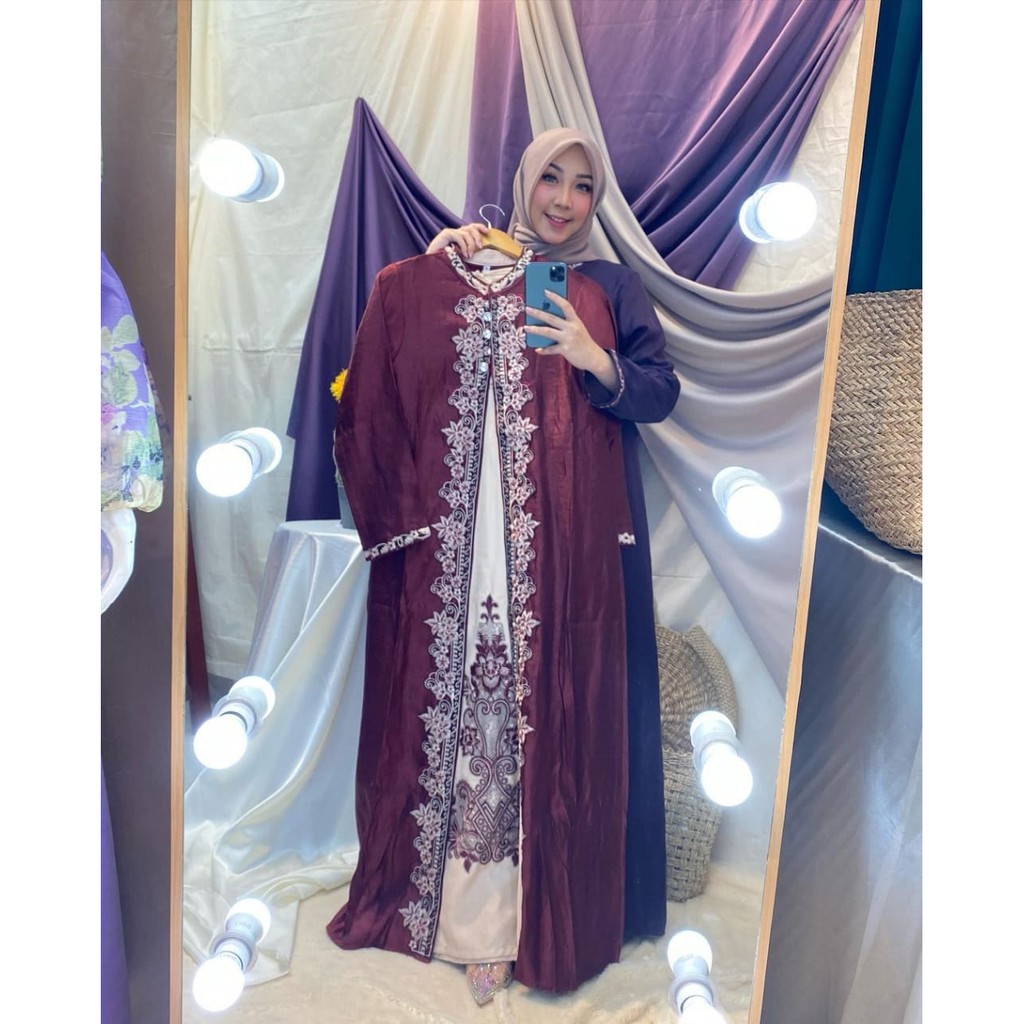 PROMO LONG GAMIS CARDIGAN BORDIR / LONG GAMIS PESTA / LONG GAMIS CANTIK