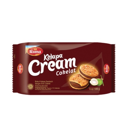 

Roma Kelapa Cream Cokelat 189gr/Biskuit Kelapa Cream Coklat