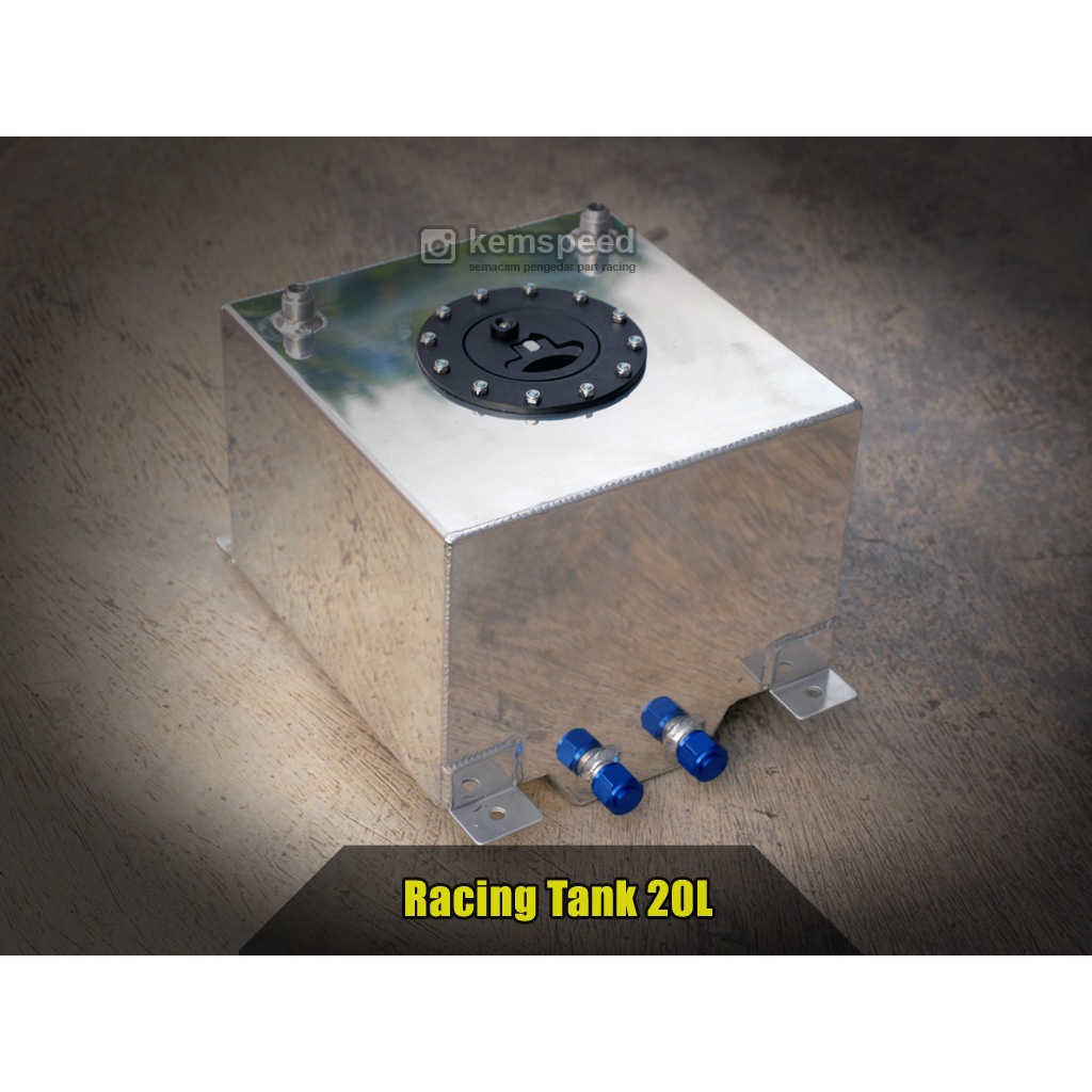Tangki 20 Liter Full Almunium - Racing Fuel Tank Bensin Tabung Minyak Solar Avgas VP