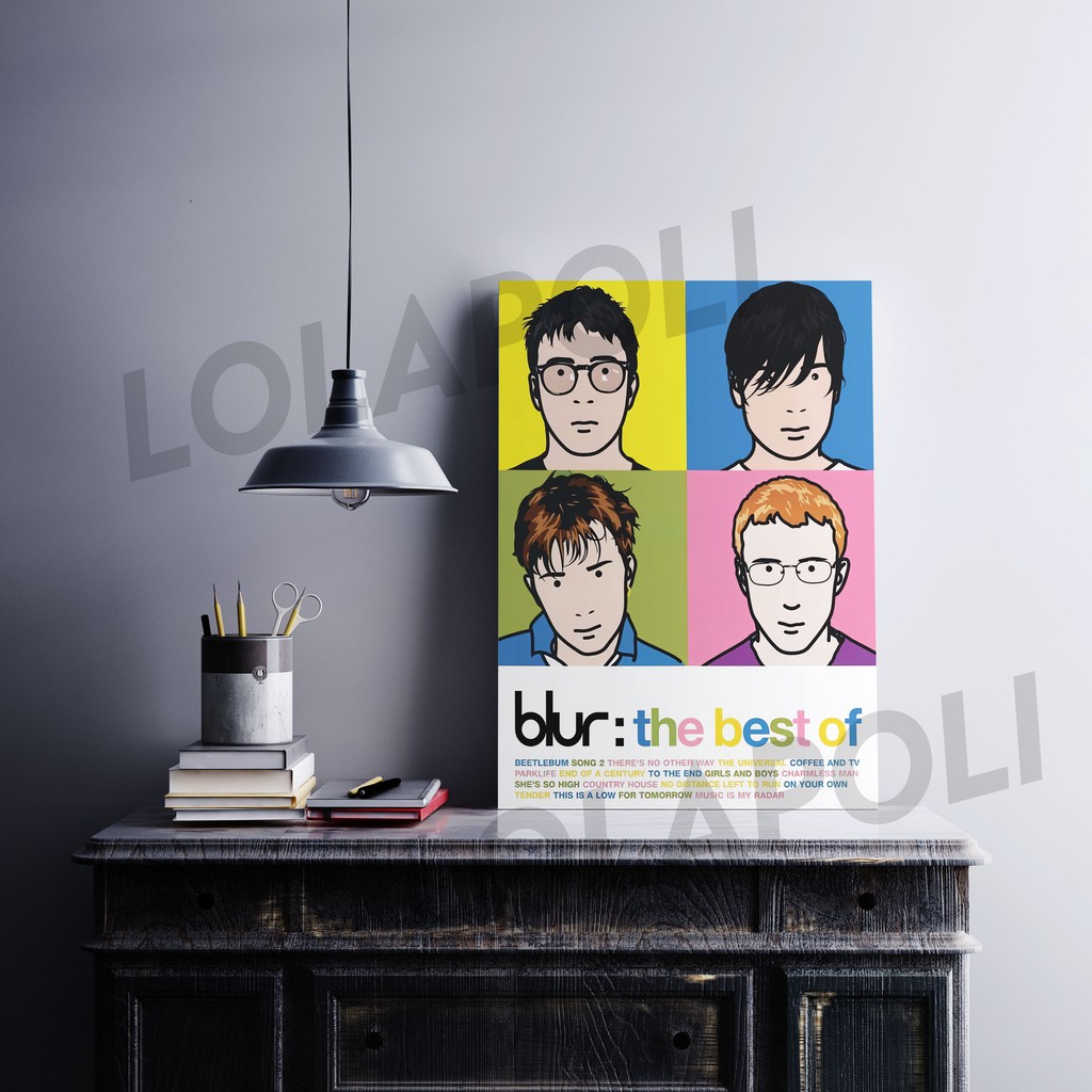 Hiasan Dinding Poster Kayu - Band Blur: The Best of