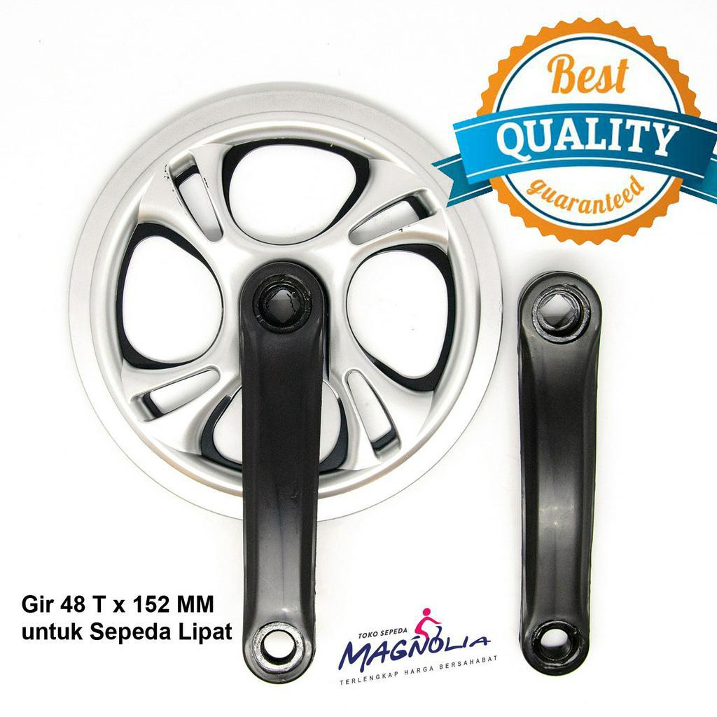 Crankset Crank 48T Gir Gear Sepeda Lipat Fixie Arm 152MM
