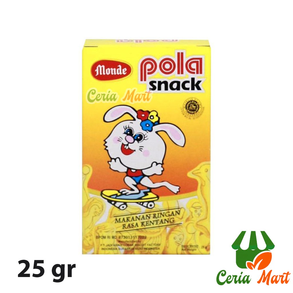 

Monde Pola Snack 25 gr - Snack Cemilan Anak Anak dari Tepung Kentang