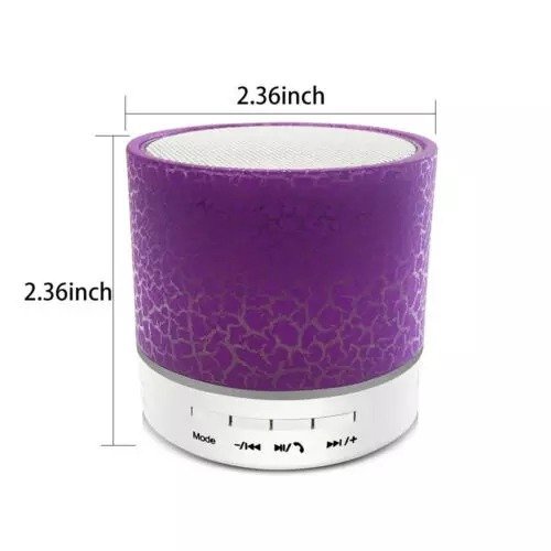 Speaker Bluetooth Mini Nirkabel Speaker Music Kartu SD USB Lampu LED