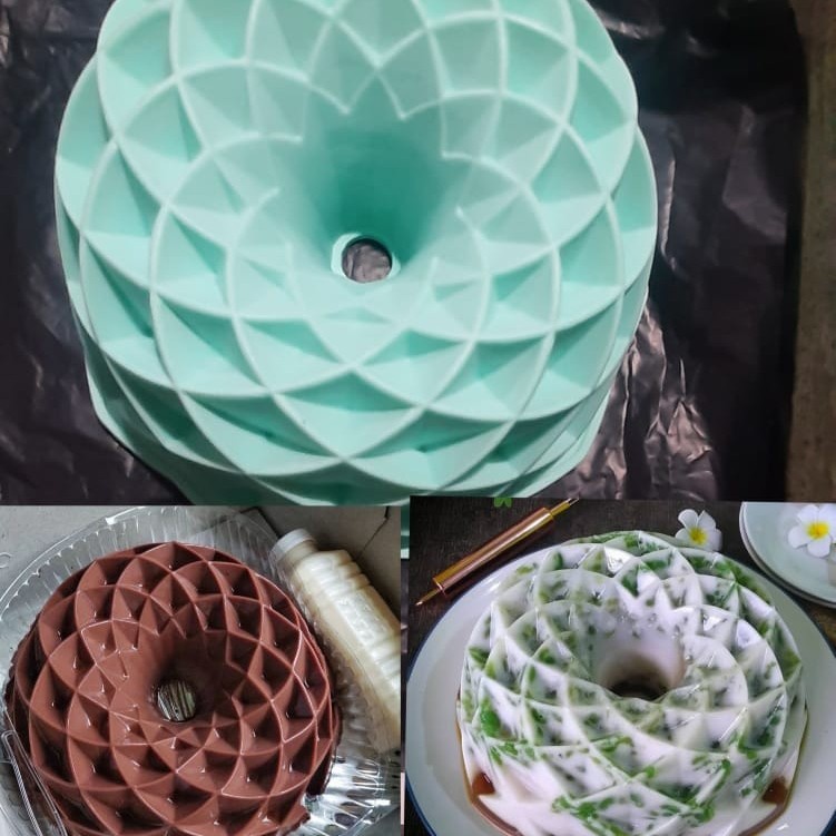 Loyang Cetakan Silikon Kue Puding Pandora Loyang Marmer Cake