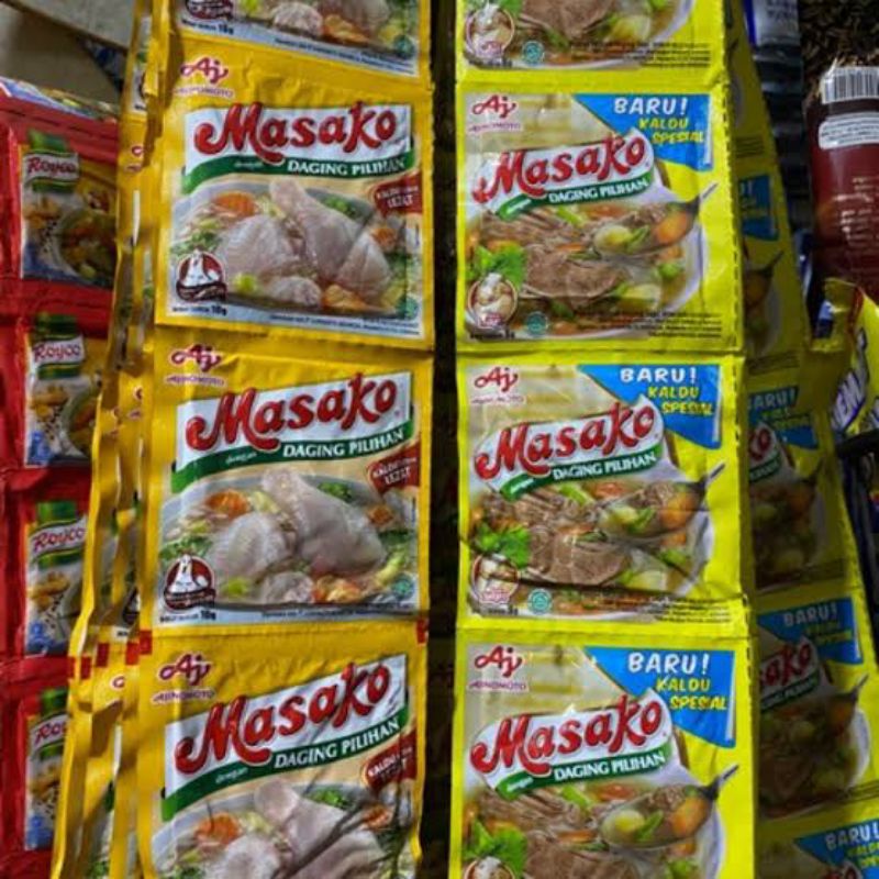 

Masako Sapi/Ayam 9 gr (1 Renteng/12 sachet)