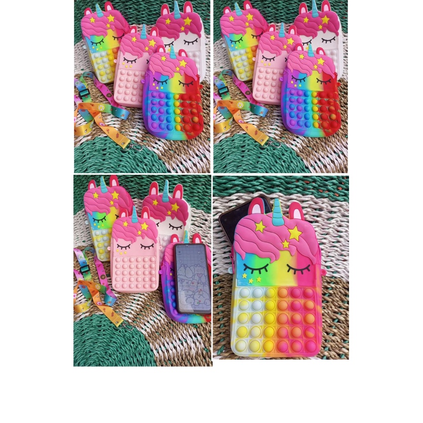 TAS POP IT JUMBO ANAK / TAS SELEMPANG ANAK POP IT RUBBER JELLY / SLING BAG LUCU IMPOR LAKI PEREMPUAN
