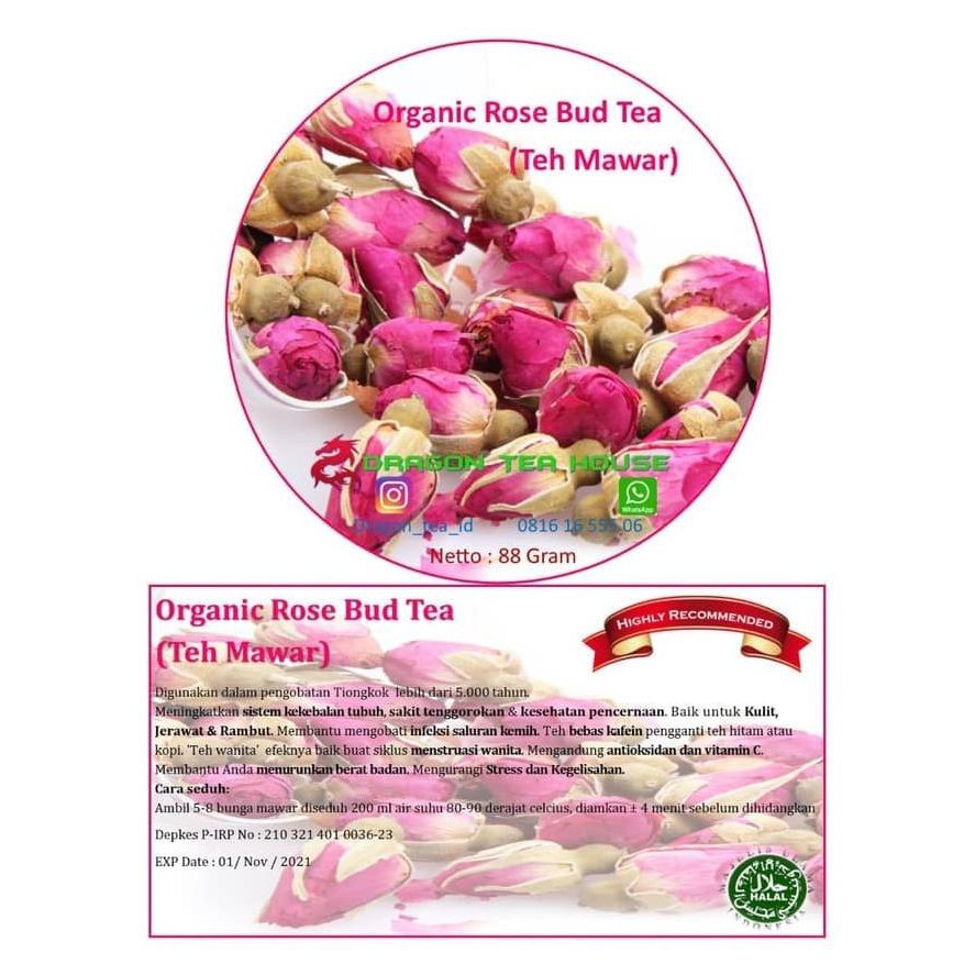 

Jual Organic French Rose Bud Tea Teh Mawar 88 Gr Best Quality Teh