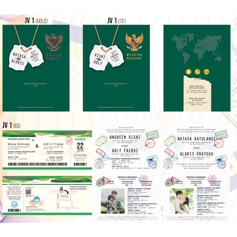 undangan Pasport/Wedding pasport/undangan nikah unik
