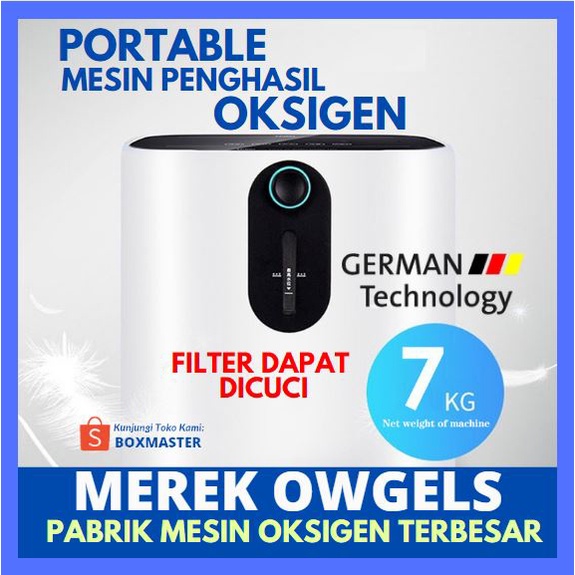 Owgels German Oksigen Portable Medis Oxygen Concentrator Oksigen Konsentrator Alat Oksigen Pengganti