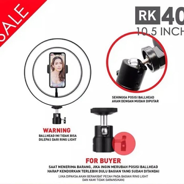 Ring Light 26cm + Light Stand Tripod 2.1M Selfie Vlogger Livestreamer