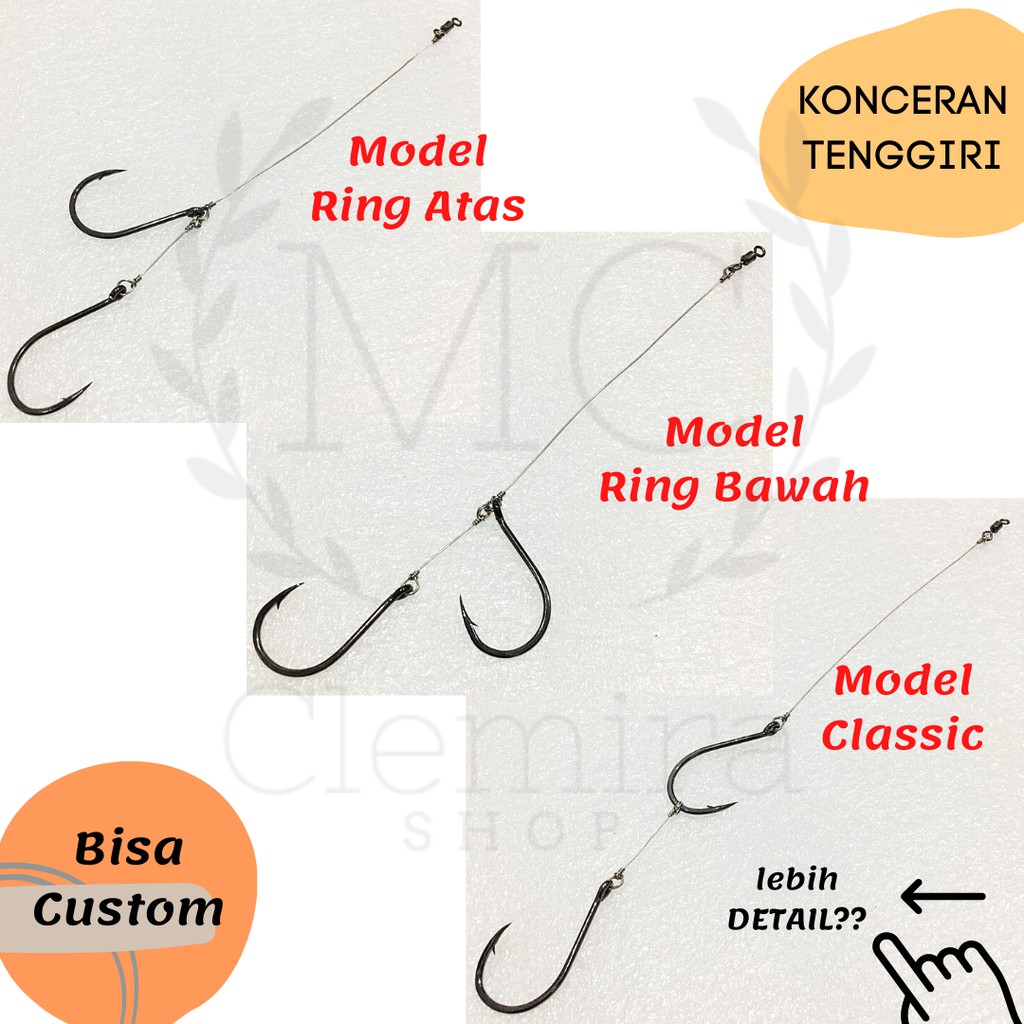 Konceran ikan tenggiri / talang-talang /  barakuda / set konceran / Rangkaian Kail Pancing Tenggiri