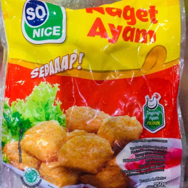 

So nice naget ayam 250gr