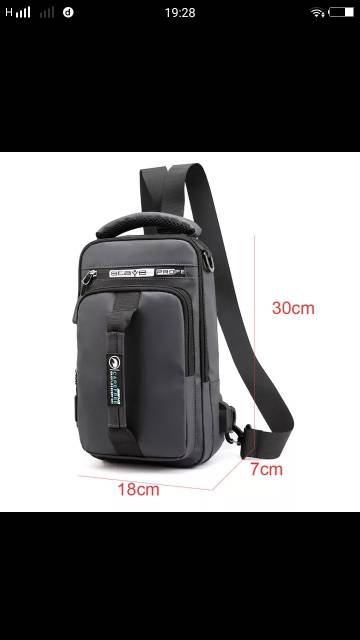 Tas Selempang Pria Keren Multifungsi Waistbag  Charge Fashion Slempang TS702