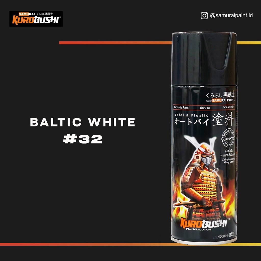 Samuraipaint, Baltic White 32 Cat Aerosol Kualitas Kompresor