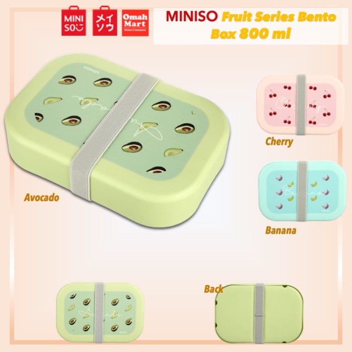 BENTO BOX MINISO LARGE 800ml KOTAK MAKAN BESAR MINISO