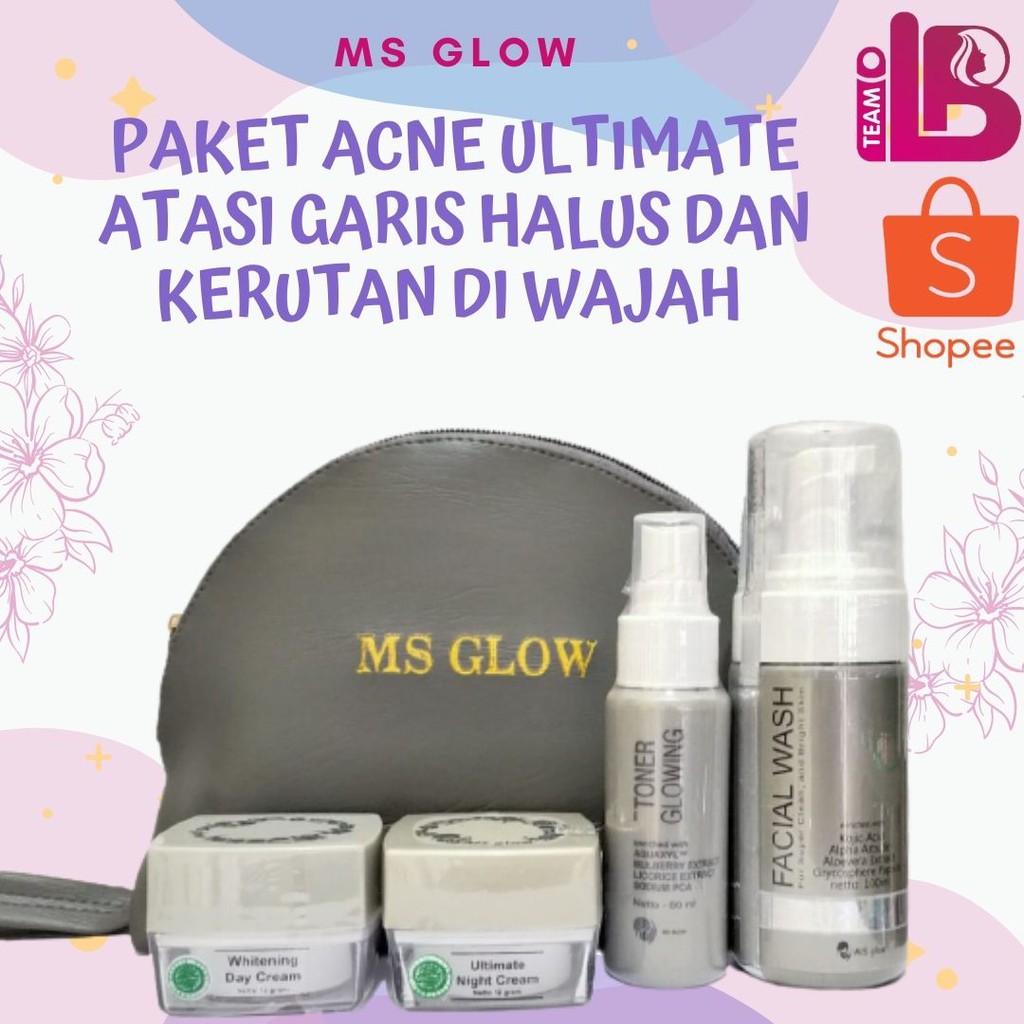 ❤️ IMMASBEAUTY ❤️ Ms Glow Original Cream Pemutih Wajah / Penghilang Flek & Noda Hitam - Paket Ultima