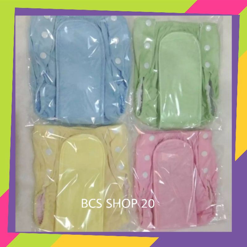 Clodi Bayi 1 Set/Popok Kain Cuci Ulang Celana Lampin Plus Insert Penyerap/Cloth Diapers Modern