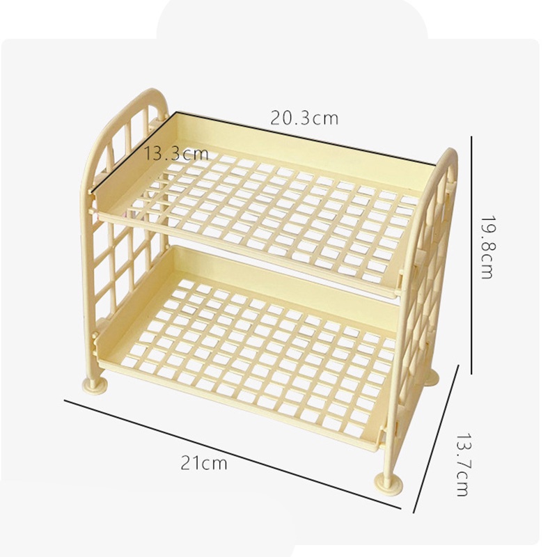 Rak Tempat Menyimpan Barang Model Dua Lapisan Dapat Dilipat Bahan PVC