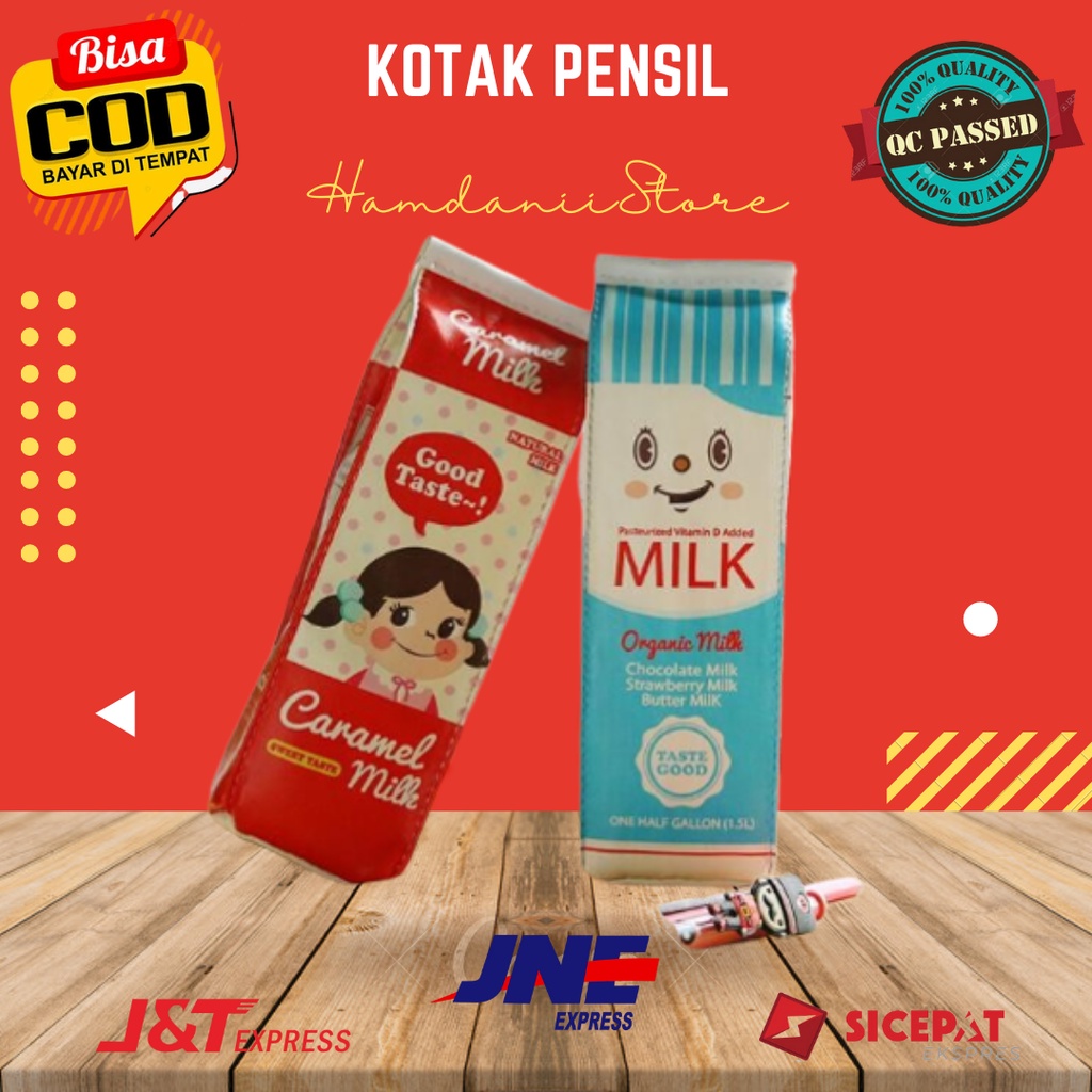 

Kotak Pensil Bentuk Kotak Susu / milk tempat alat tulis tempat pensil