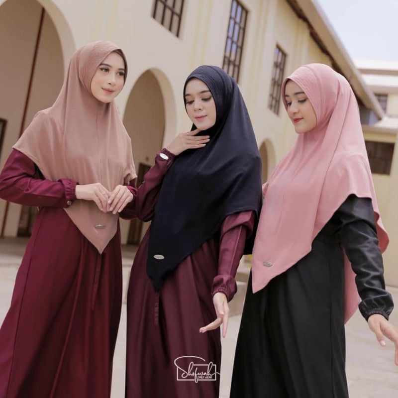 BERGO SHOFWAH - ARA CECILE  ZYLVA  CHELIA ORIGINAL by Shofwah - Kerudung Best Seller - Jilbab Harian Daily Instan Knitting Crezia