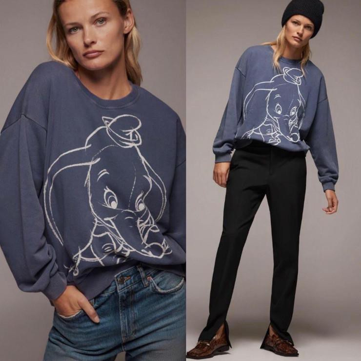 F⚡ASH SALE Zara dumbo crop sweatshirt fulltag