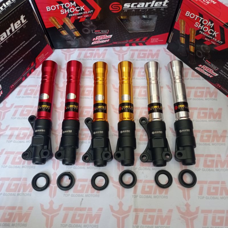Tabung Shock Depan Scarlet Mio Soul Mio Sporty / Bottom Shock depan Scarlet Original sepasang Bonus 