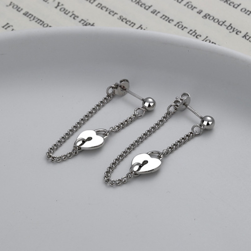 Love Lock Earrings Accessories Retro Trendy Fashion Personality