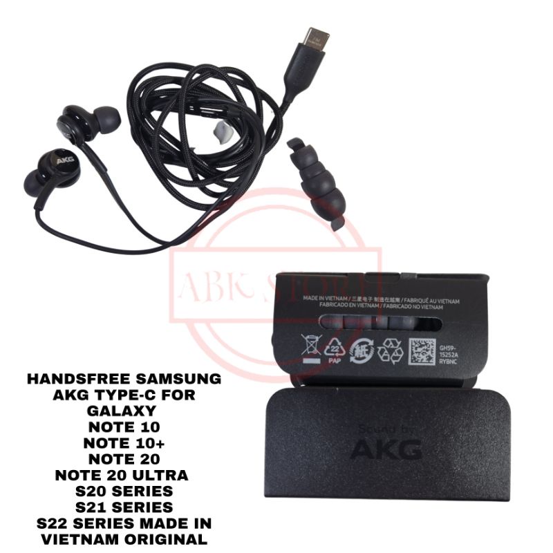 HANDSFREE SAMSUNG AKG TYPE-C GALAXY NOTE 10 PLUS / NOTE 20 / S20+ / S20 ULTRA HEADSET EARPHONE ORIGINAL