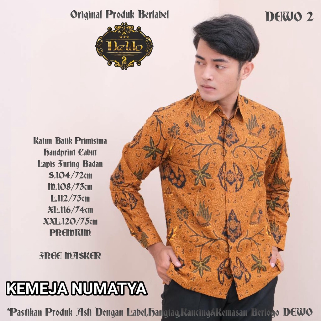 NUMATYA DEWO BATIKSOLOAMANAH KEMEJA BAJU BATIK PRIA SOLO LENGAN PANJANG PENDEK LAPIS FURING ATASAN BATIK PREMIUM MODERN KATUN HALUS AMARTYA PARANG GARUDHA HEMKO AGATA KERISPARIH WISANGGENI MODHANG WISANGGENI MOCCA GENDEWA DEWO SEKARJAGAD INDRIYAWAN ADYATA