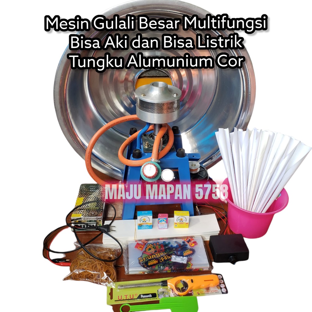 (COD) Promo Mesin Gulali Multifungsi Bisa Aki dan Bisa Listrik Murah Lengkap Komplit Banyak Bonus / 