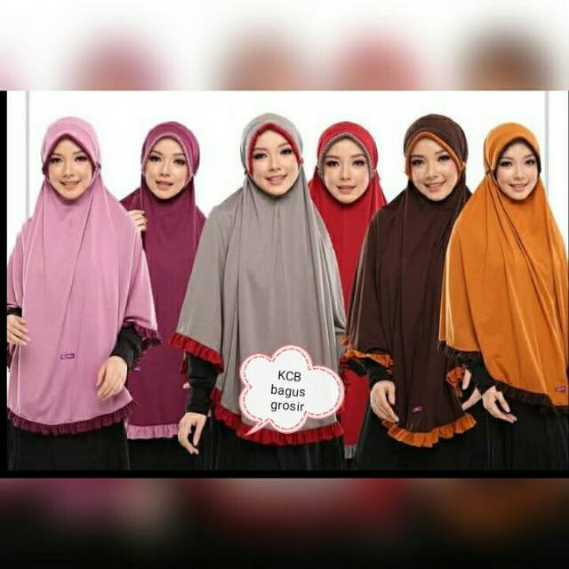 Hijab KCB panjang Big Size (depan 110cm,belakang 125cm)