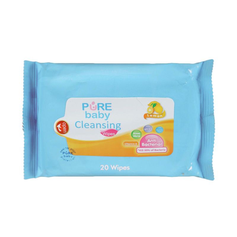 Pure Baby Cleansing Wipes Lemon, 20 wipes