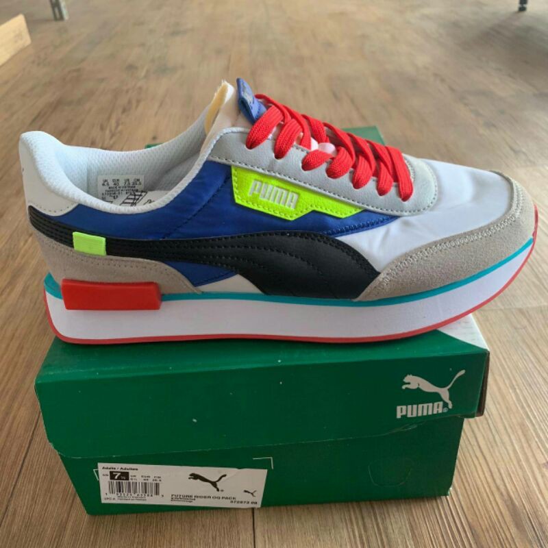 PUMA FUTURE RIDER RIDE WHITE HIGHRISE DAZBLUE