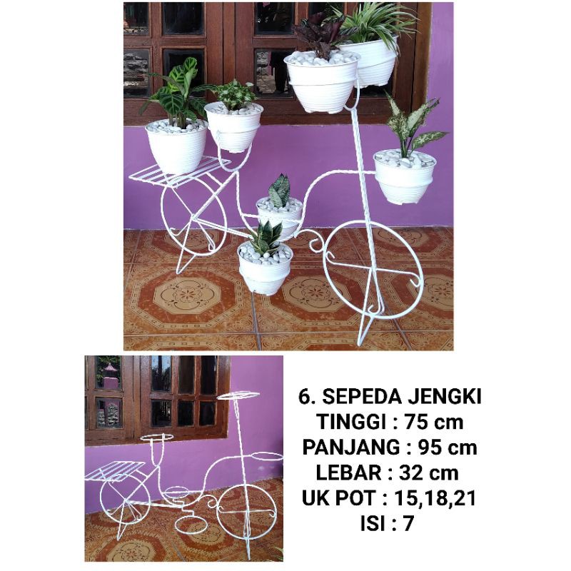 RAK BUNGA BESI SEPEDA