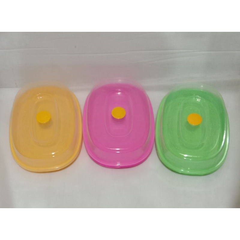 tempat kue bolu/ roti/ gorengan oval  & kotak tutup bening