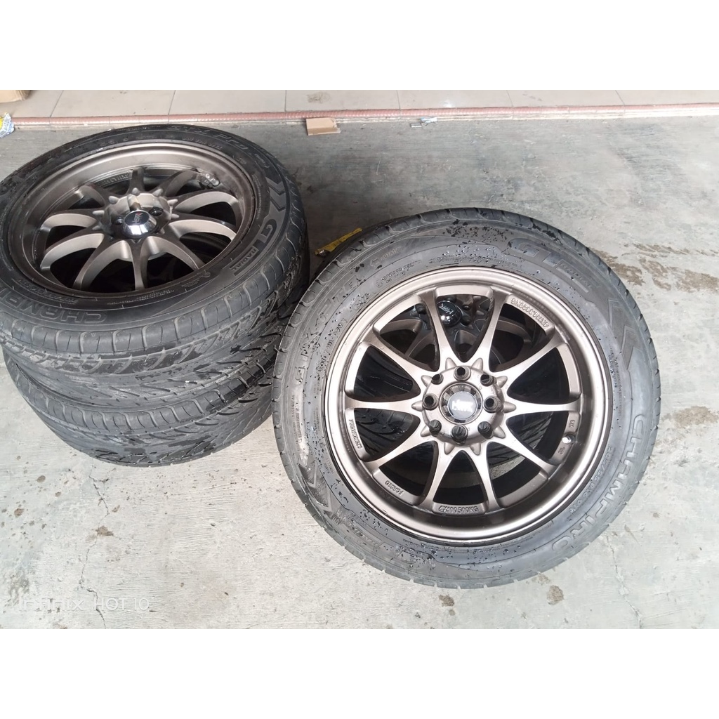 jual velg seken ce28 ring 16x7 pcd 4x100 4x114 seken plus ban 205 55 murah