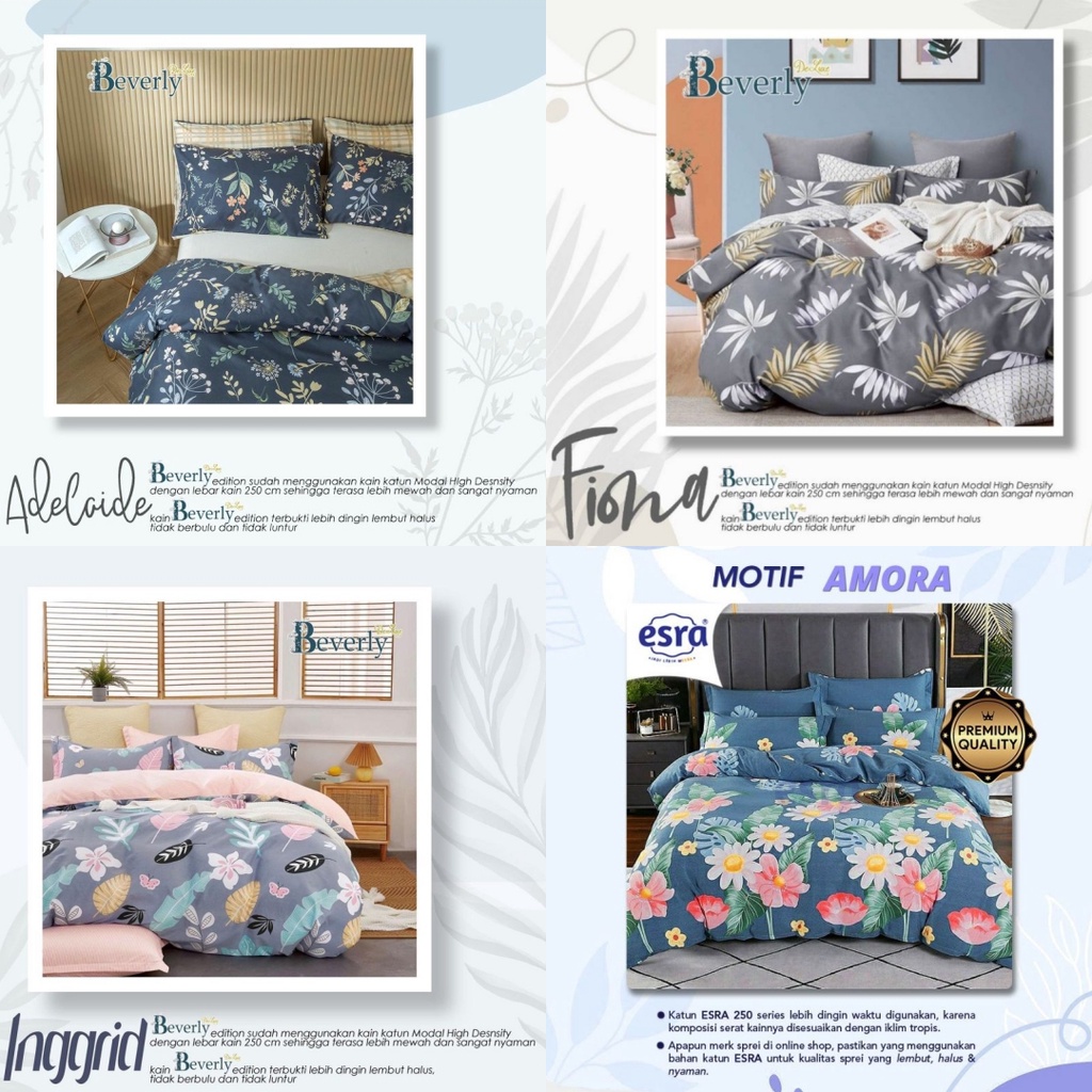 SPREI 160x200x30 KATUN STAR CATRA ESRA MOTIF MINIMALIS/FLORAL