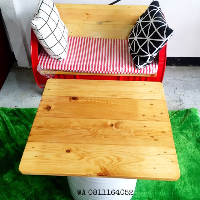 Sofa Drum Cantik plus Meja Drum