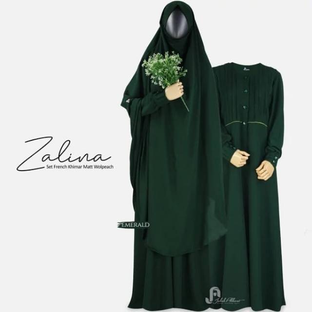 Set Gamis ZALINA (Gamis + French Khimar + Niqab Bandana) by Jubah Akhwat